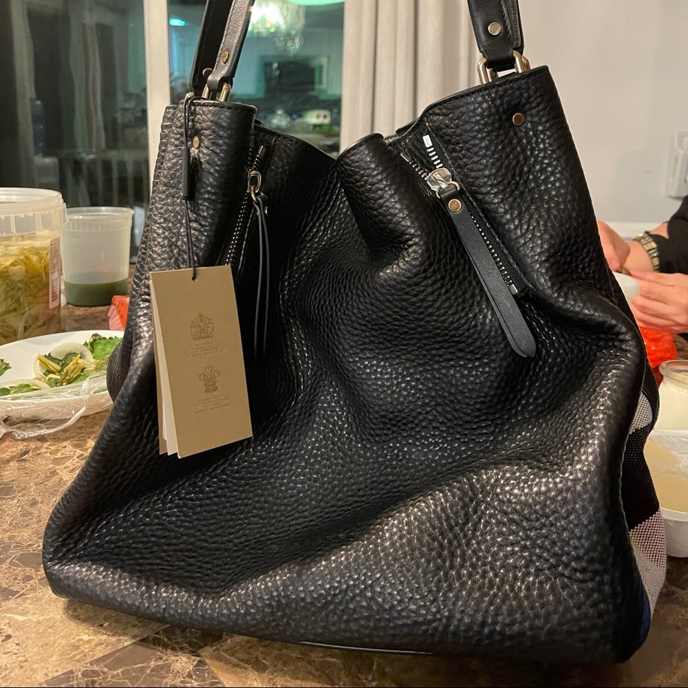 Authentic Burberry leather canvas, Brand New